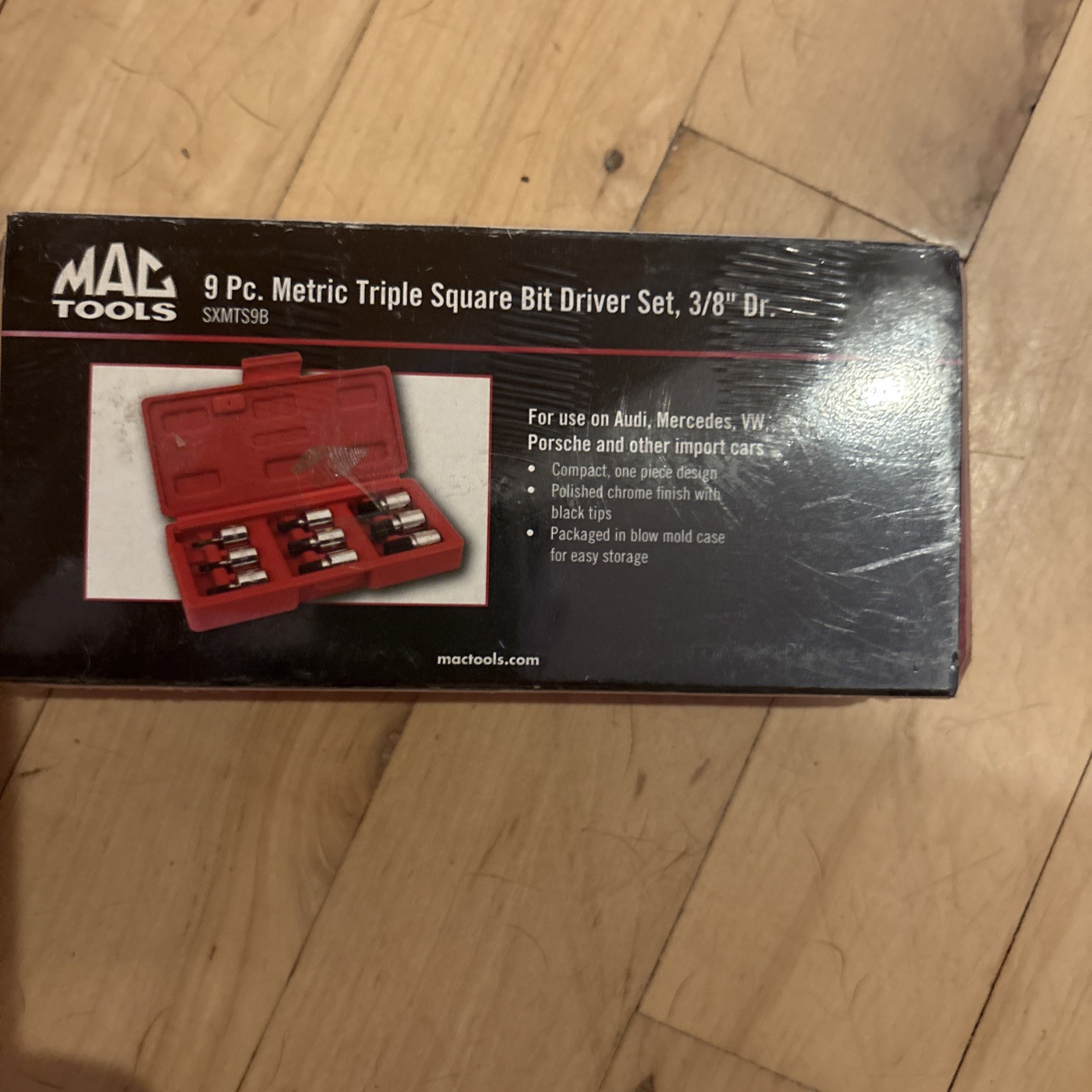 Mac Tools 9 Pc. Metric Triple Square Bit Driver Set 3/8 “ Dr.