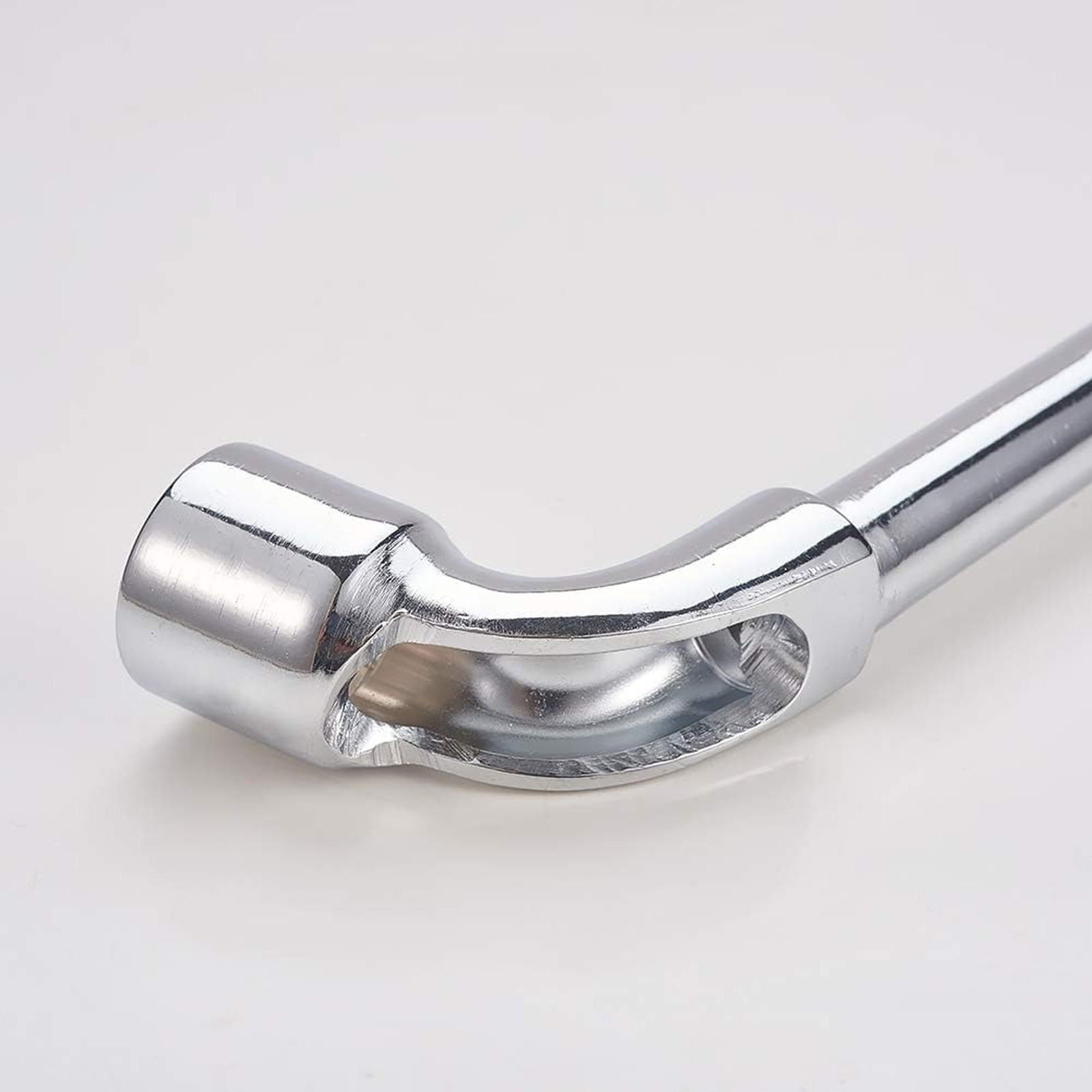 17mm Hex Socket Wrench L Shape Chrome Vanadium Steel 200mm Silver Tone Utility