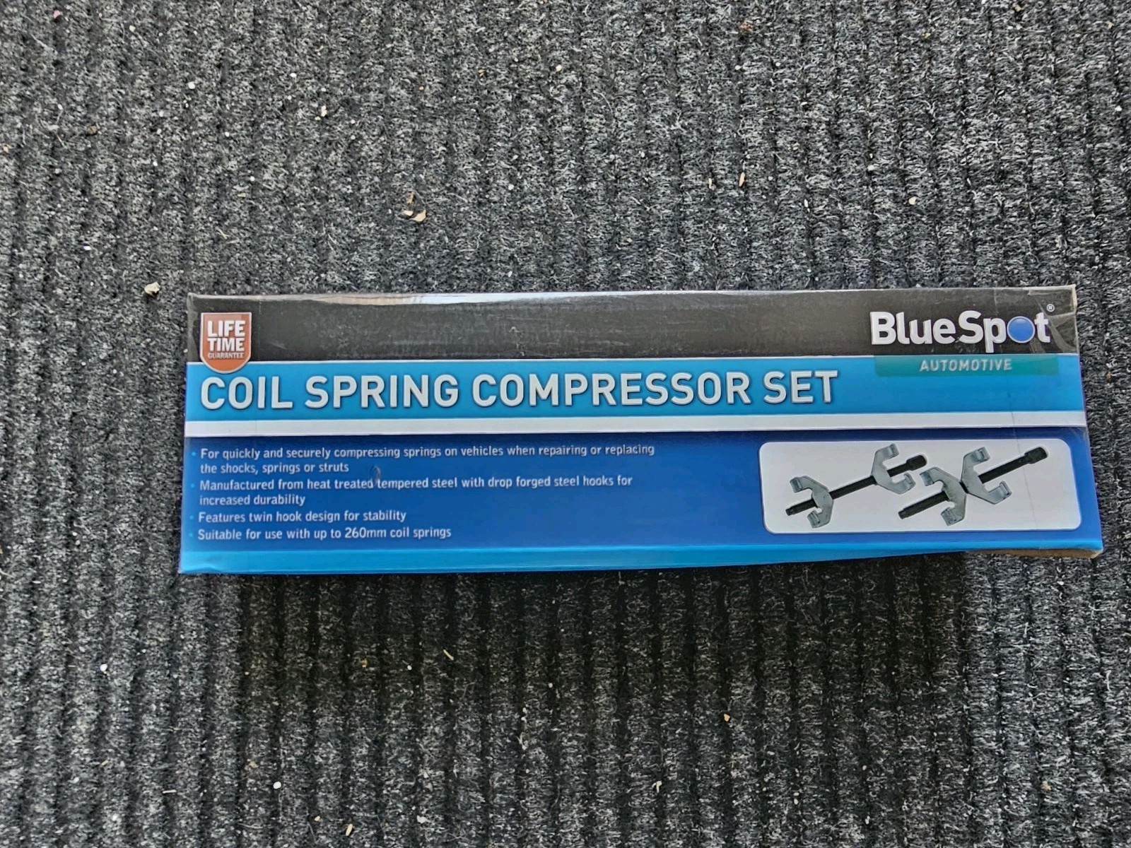 BlueSpot 2pc Coil Spring Compressor Clamps Heavy Duty Suspension Clamp Tool 7919