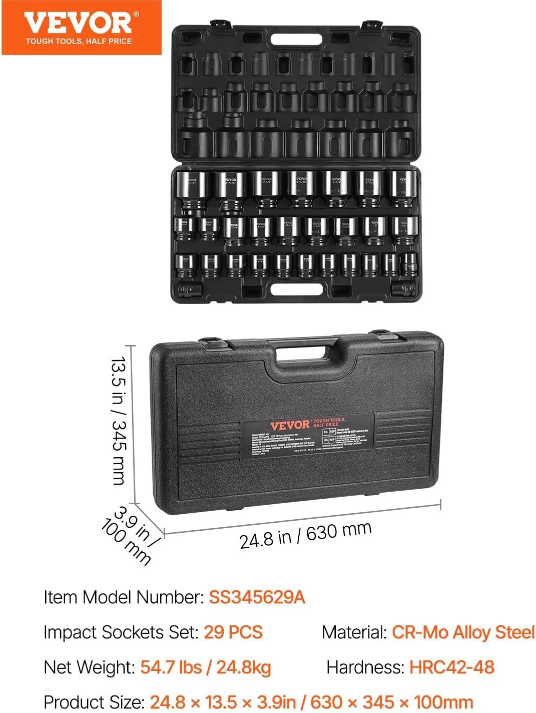 Chrome Molybdenum 29-Piece Impact Socket Set – Superior Performance & Durability