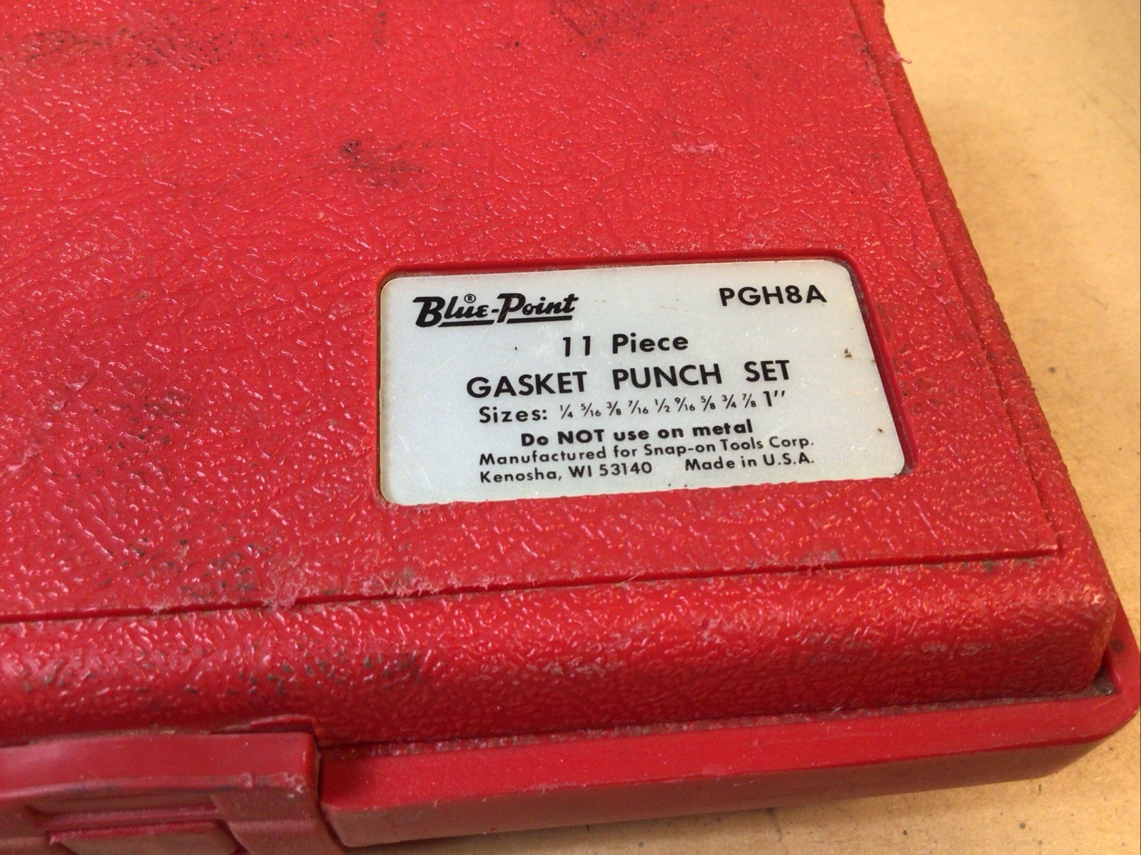 Blue Point PGH8A 11 Piece Gasket Punch Set Complete In Case