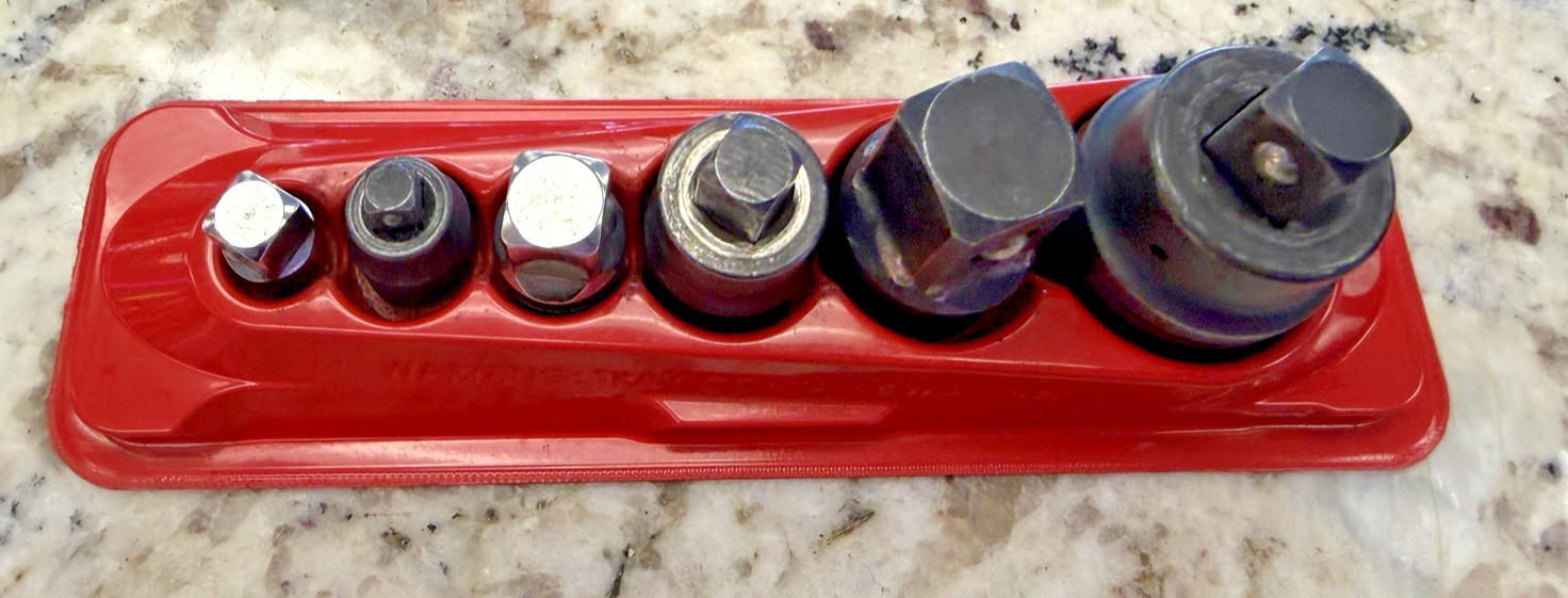 6 Pc Snap On Tools Adapters 1/4,3/8,1/2,3/4” Dr Set TA3,GFATIE, A2A,GLAFIF,GLA12