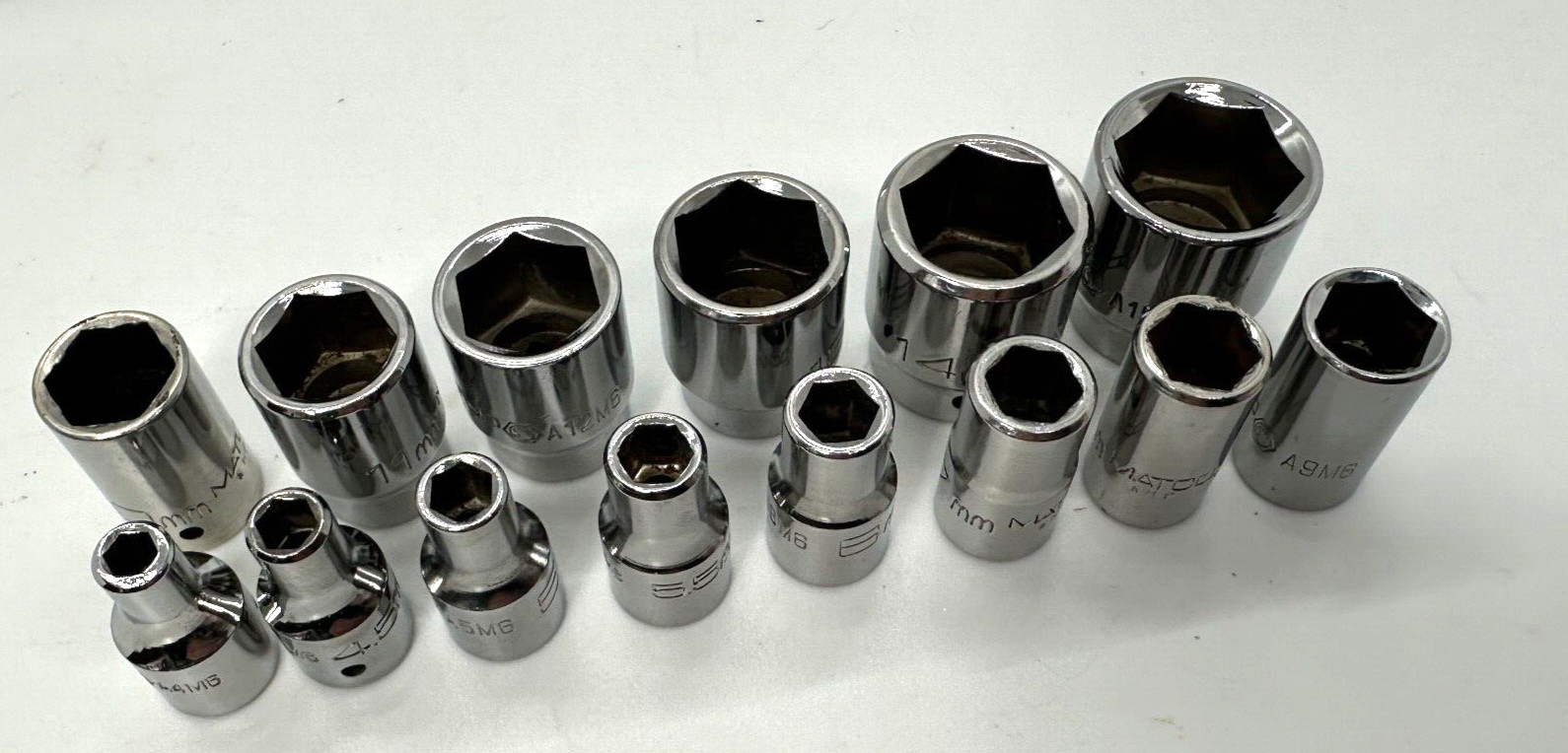 MATCO Tools 1/4″ METRIC Ratchet Socket Set General Service Swivel Lot Case Deep