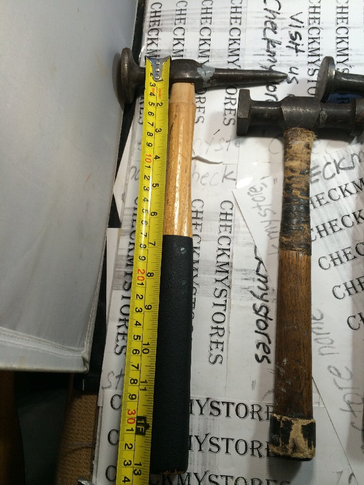 Vntg 4 HAMMERS Wooden Handle