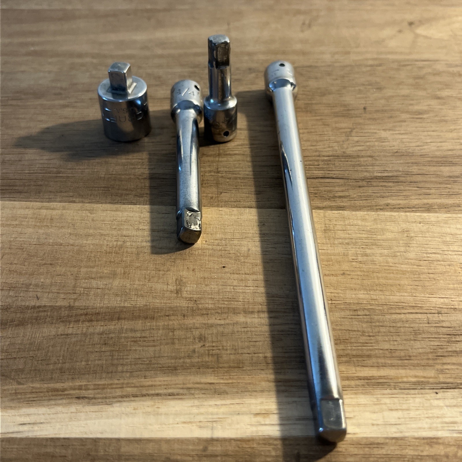 Vtg Craftsman 1/4″ Drive Socket Extensions 1 1/2″ 3″ 6″ & 3/8″ To 1/4″ Adapter