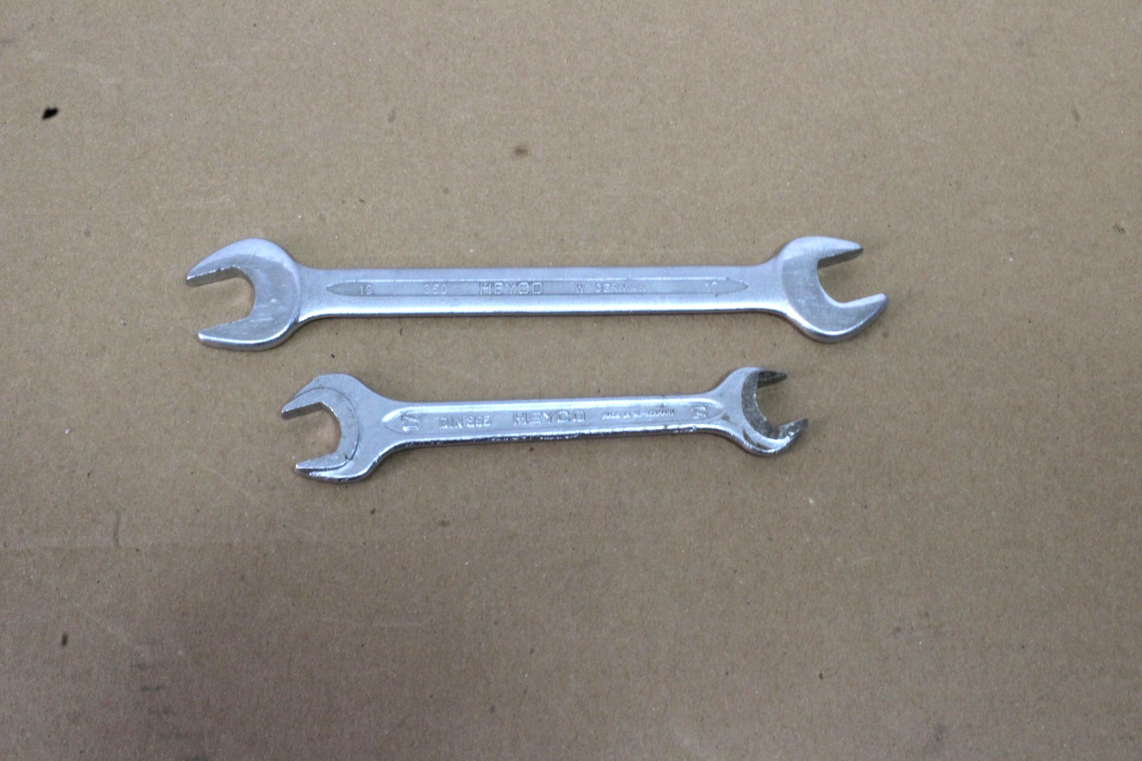 BMW Heyco 350 19mm-17mm & 17mm-14mm West Germany Open End Wrench Chrom-Vanadium