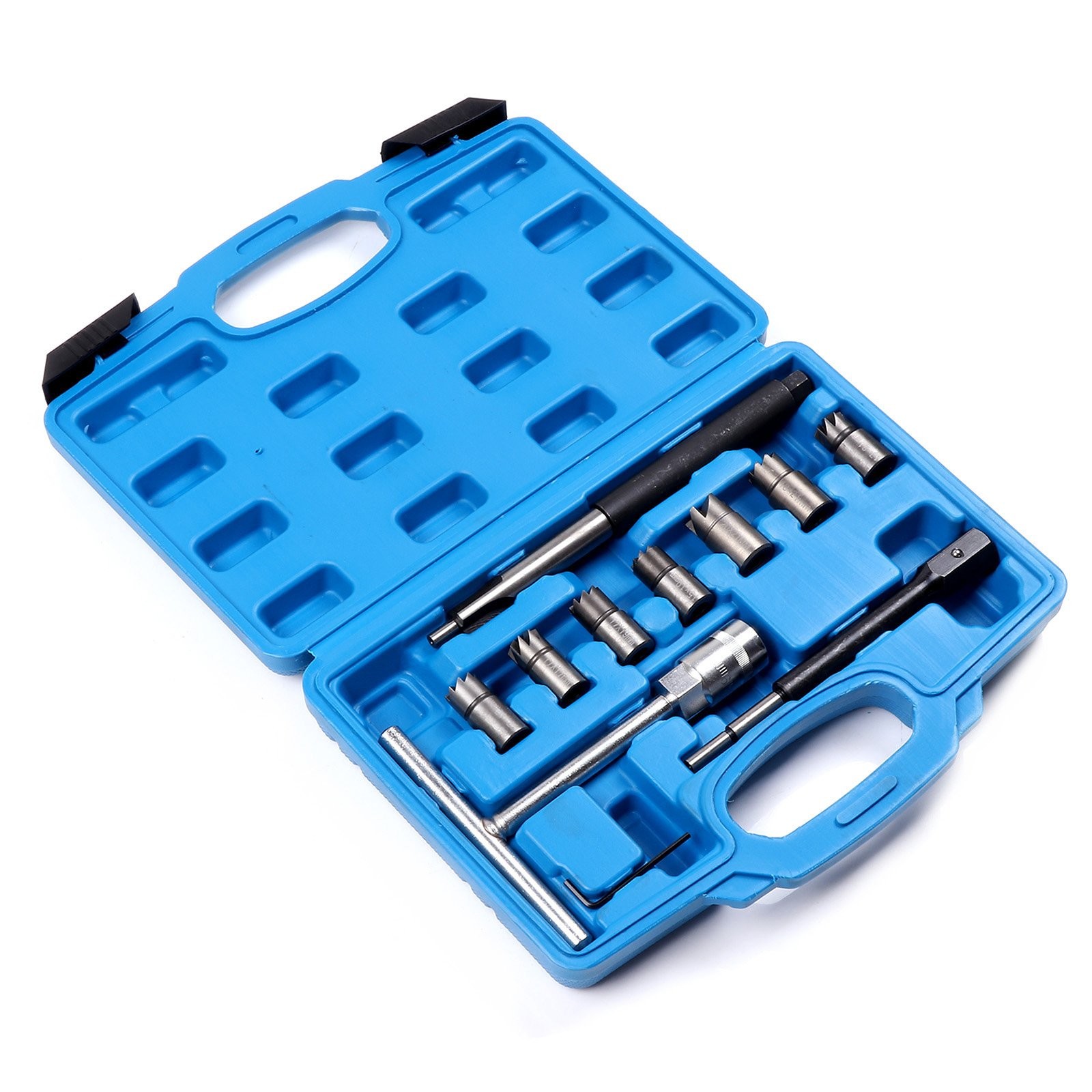 Diesel Injector Seat Cleaner Tool Diesel Injector Seat Cutter Set Auto 10pcs Set