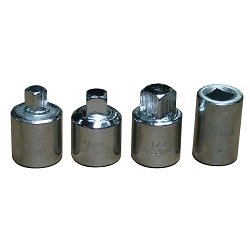 V8 Tools 3304 Square Drain Plug Socket Set, 1/2″ Drive, 4 Piece