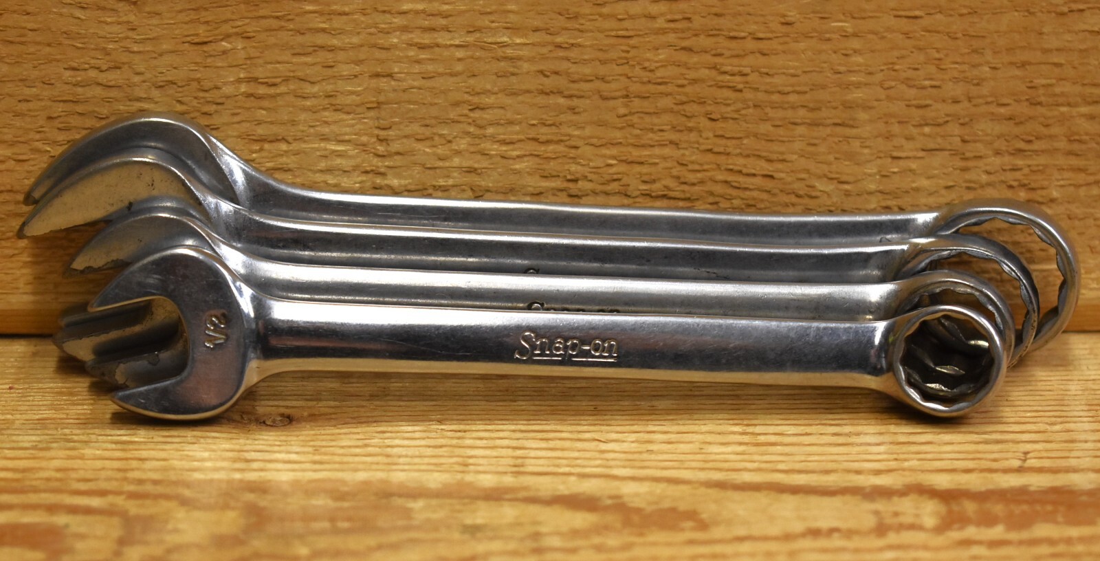 Vtg Snap-On Wrench Set SAE 4pc 12pt 1/2″-3/4″ OEX-240, OEX-220, OEX-180, OEX-160