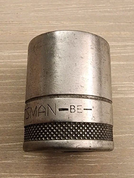 Craftsman USA 7/8″ Socket 12 Point 1/2″ Drive Vtg. BE Series Long C Underline