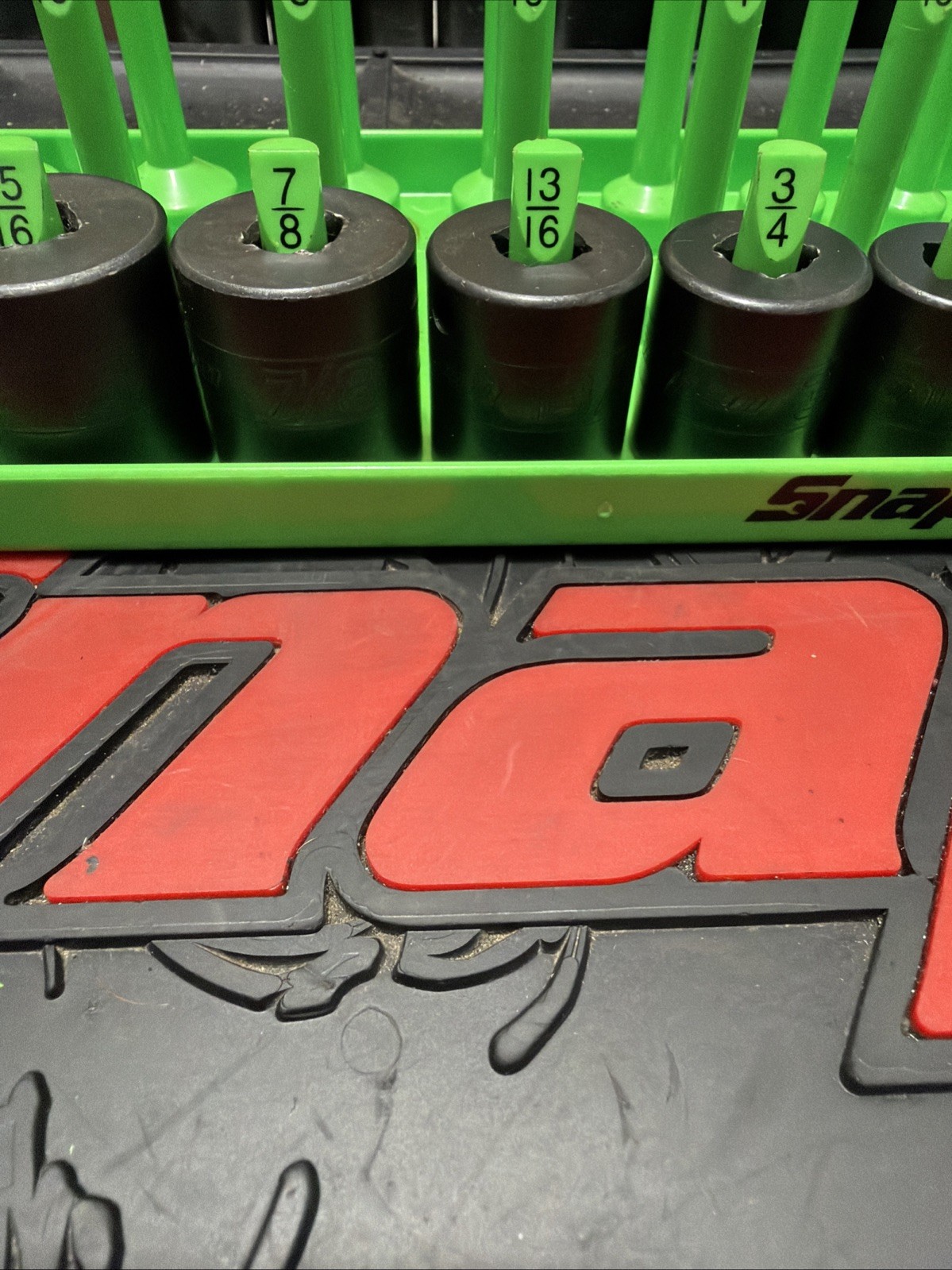 Snap On 3/8 Dr Shallow Impact Socket Set 13pc 1/4-1” 6pt Nice TRAY NOT INCLUDED!