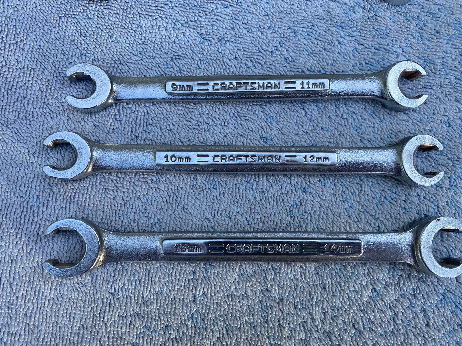 Craftsman Metric Flare Nut Line 9-14mm Wrench Set USA & Combination Set 11-18mm