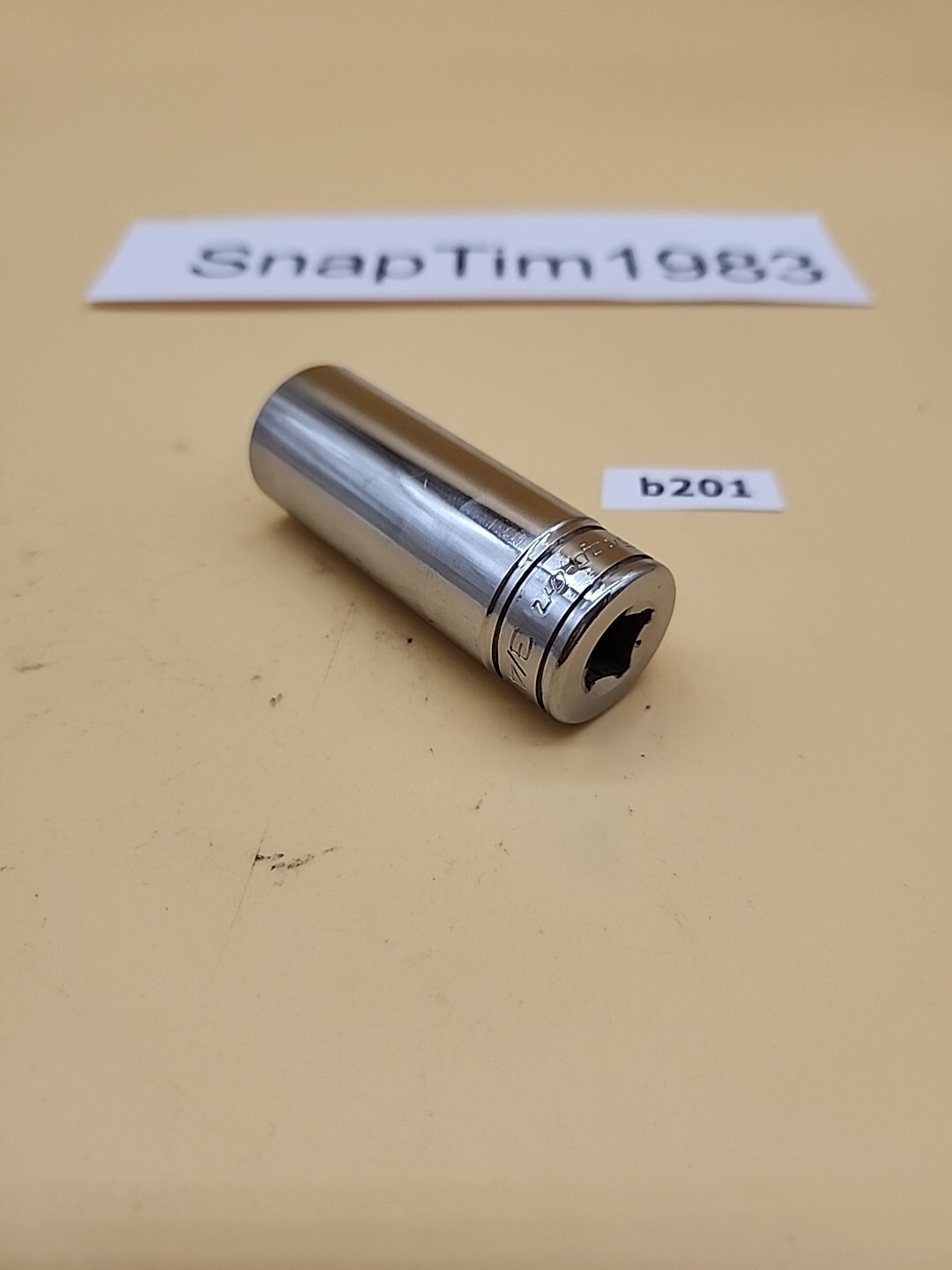 Snap-on Tools SF241 3/4″» 3/8″ Drive ~ SAE 12 Point Deep Chrome Socket USA