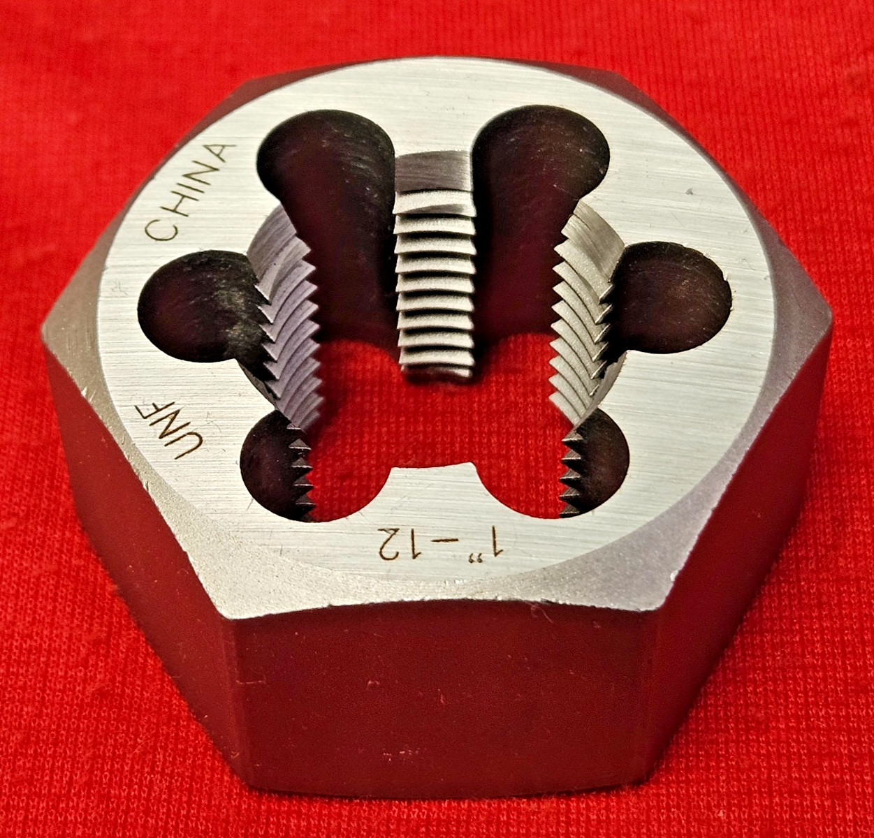 1″-12 NF x 1-13/16″ Hex Die Irwin Hanson 7266 CS RH Rethreading