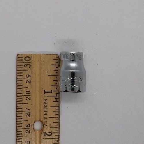 Vintage Craftsman 3/8″ Drive 9mm 6 Pt Shallow Socket Top Knurl V 43541 USA NOS