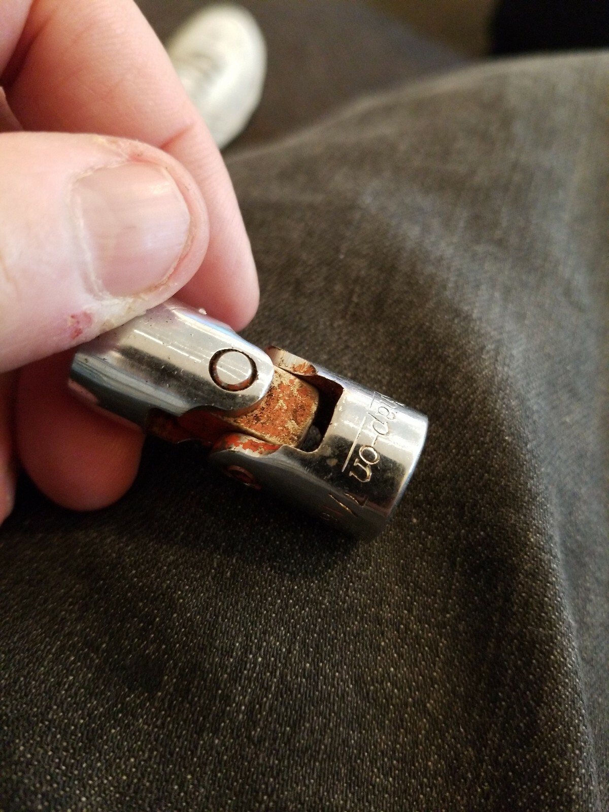 Snap On vintage underline FVU14 -7/16″ 12 Point Swivel Socket 3/8″ Drive