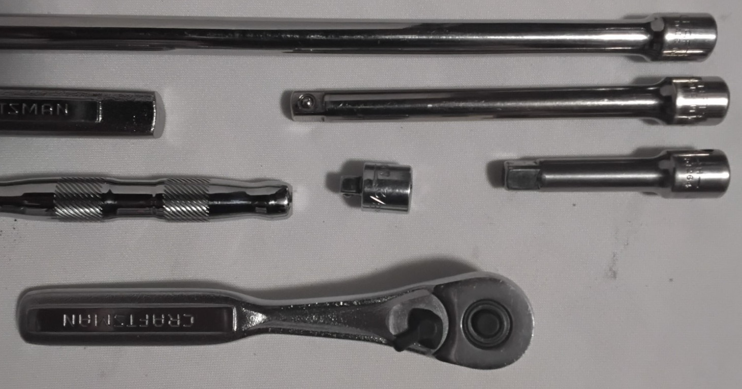 7PC Craftsman Flex Head Ratchet Breaker Bar Extension Ratchet 3/8″ Drive Lot Set