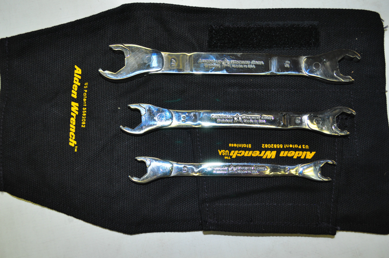ALDEN WRENCH 3pce Open End Ratchet Set Metric (Double Head) 10-17MM MAde in USA