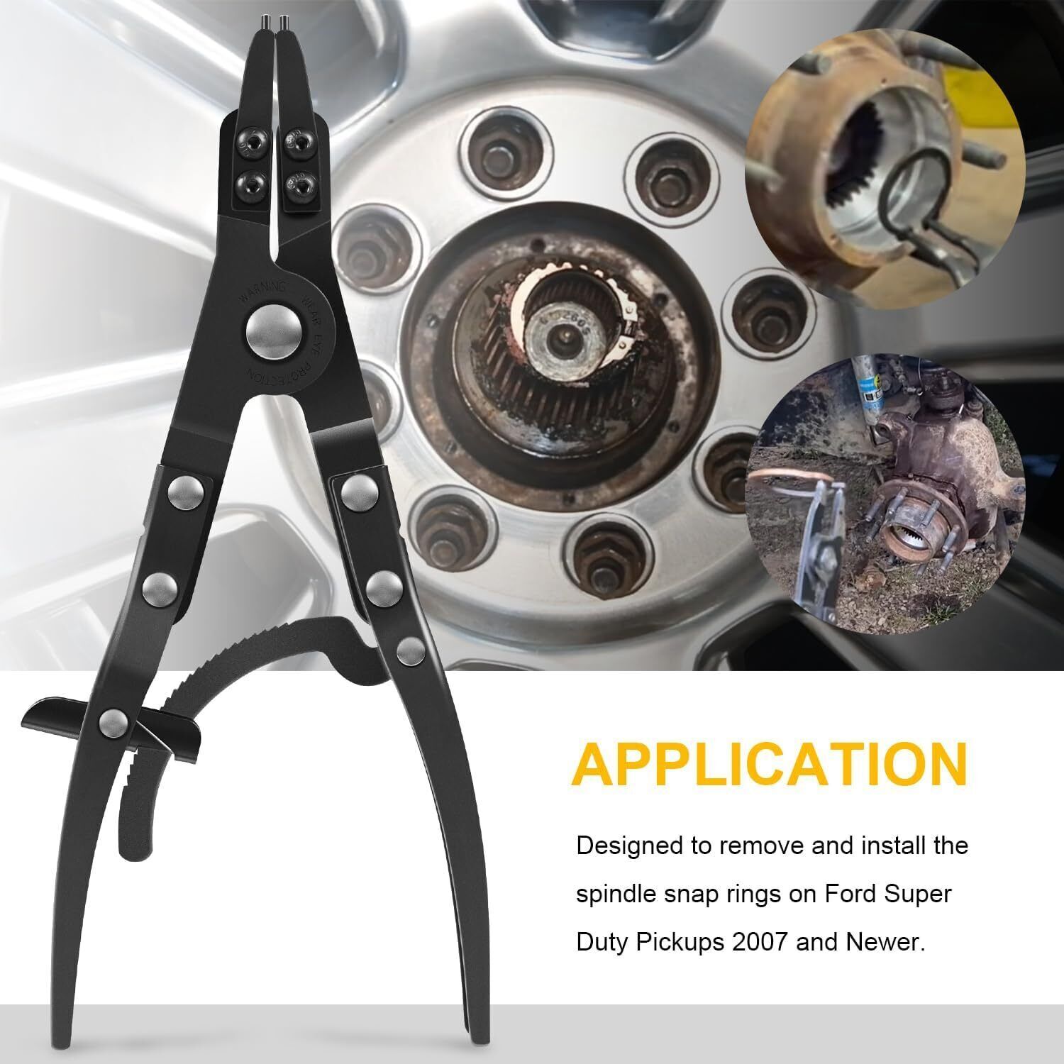 38700 Spindle Snap Ring Pliers For Ford F-250 350 450 550 4WD Pickups 2007-2024