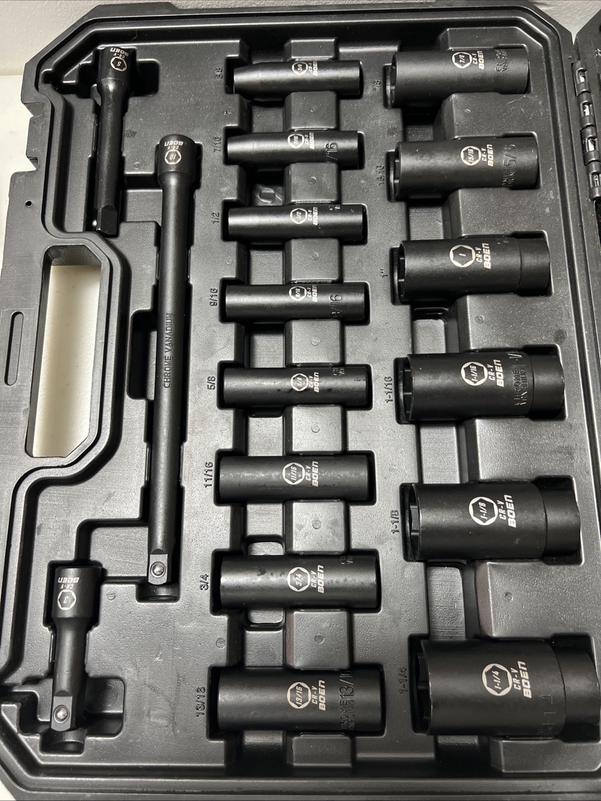72 Pcs BOEN 1/2” Drive Impact Socket Set Standard SAE & Metric + Accessories NEW