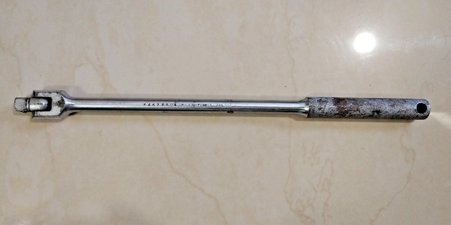 PROTO TOOLS USA 5467, 1/2″ DRIVE BREAKER BAR, 15″ LONG *KNURLED HANDLE*