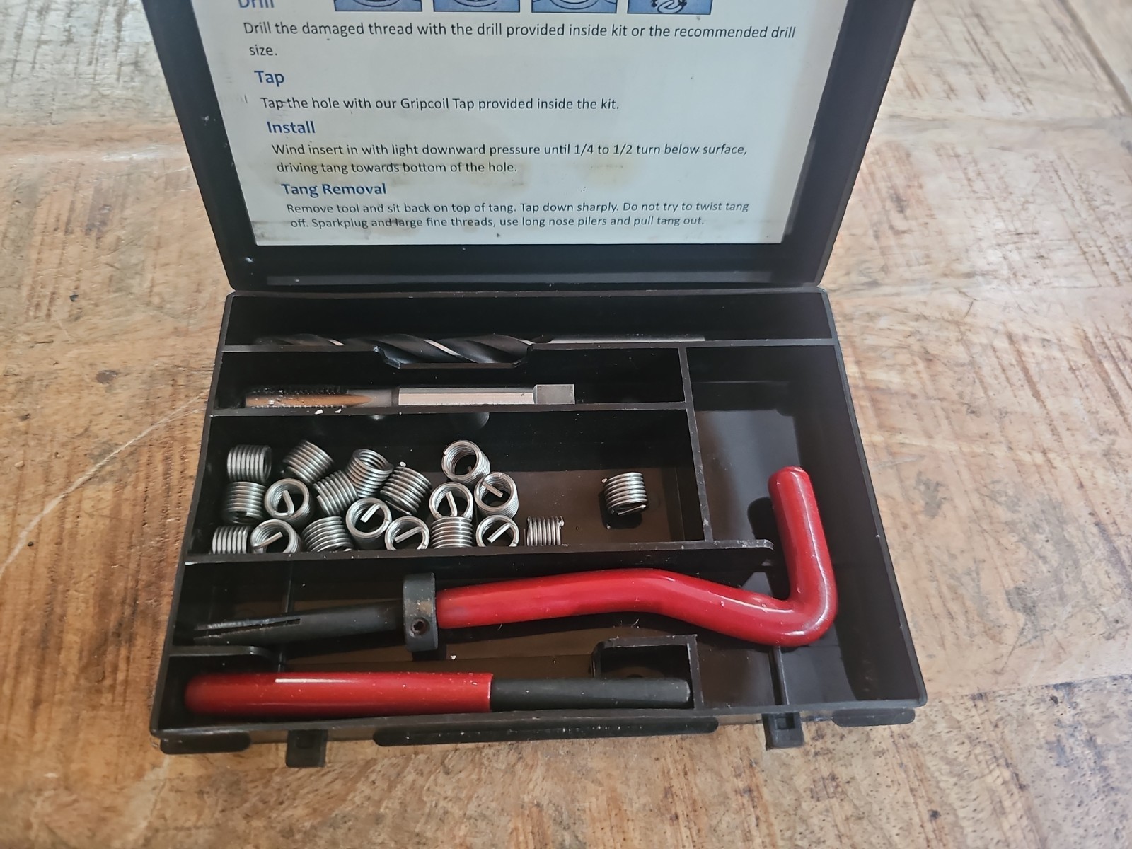 Helicoil type Grip Coil Metric 8mm X 1.25 Thread Repair Kit w/ 19 inserts