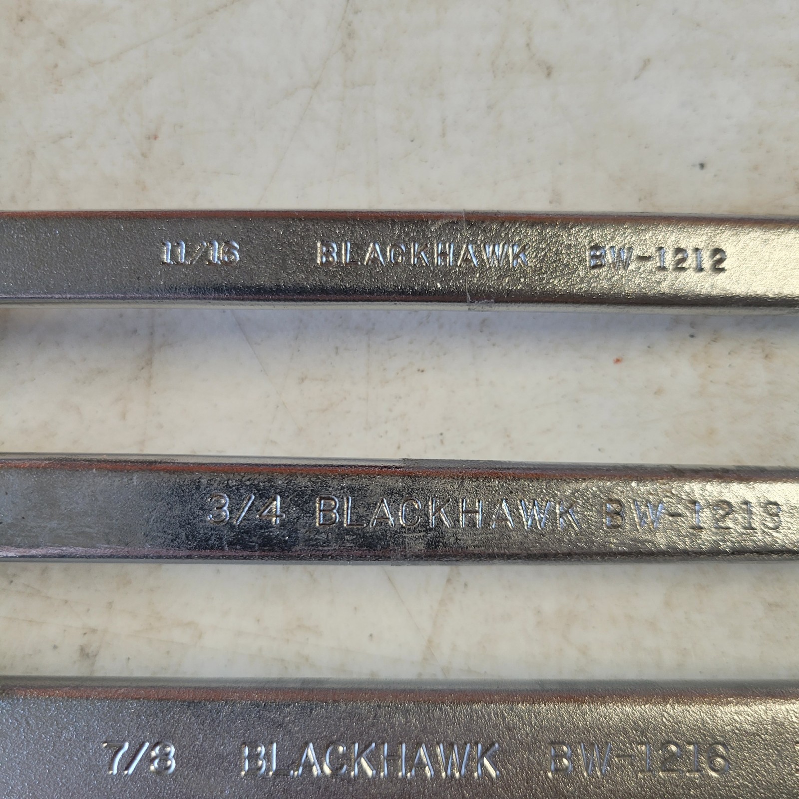 Blackhawk Double Box Wrench Set 4 Pc SAE USA BW-1212 1213 1216 1218 11/16″ to 1″
