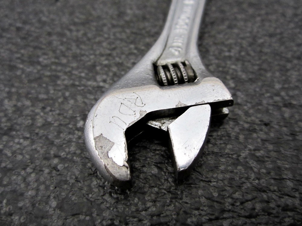 Vintage Crescent 4″ Adjustable Wrench Crestoloy Made in USA