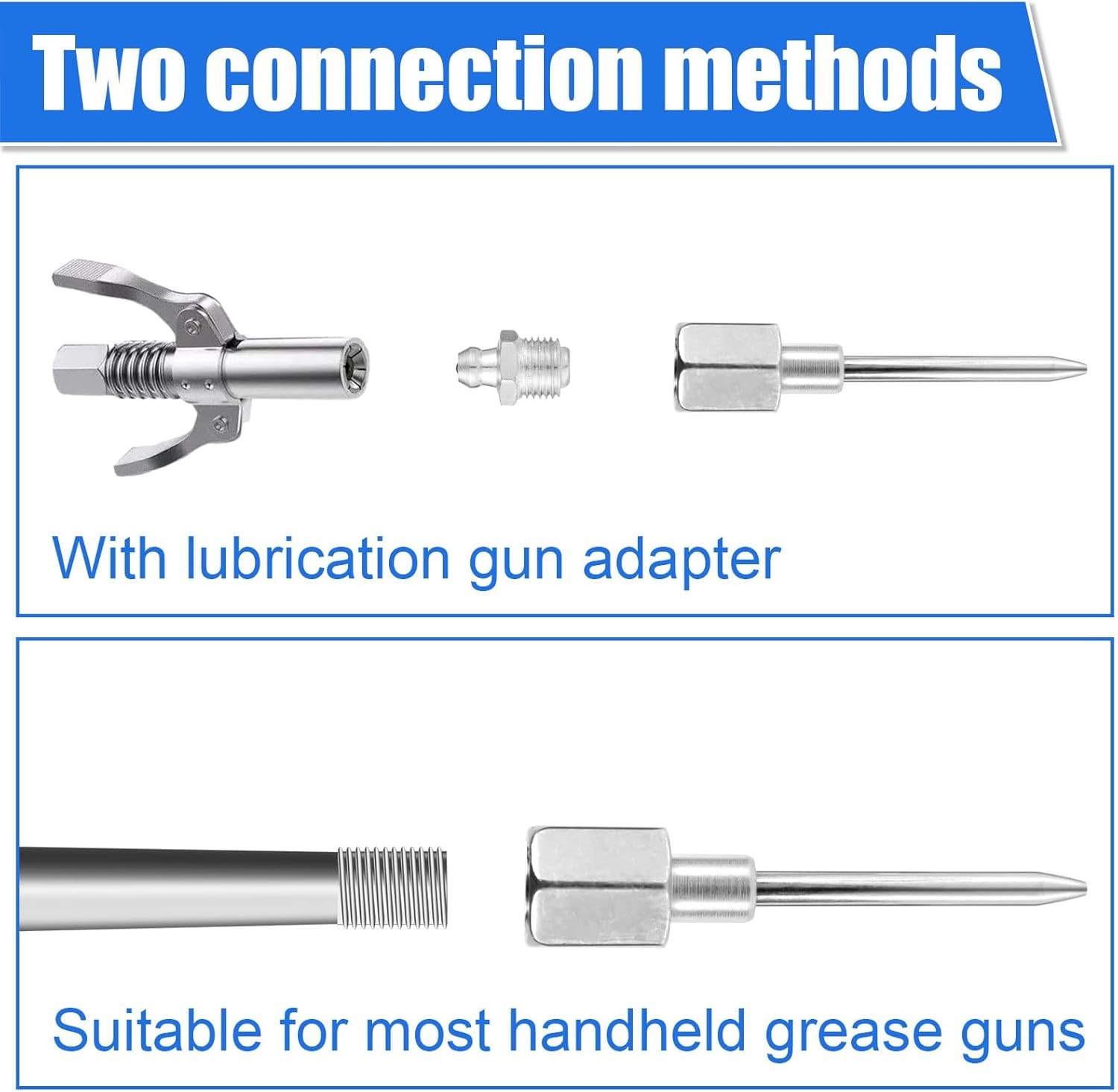 7pcs Grease Gun Accessory Kit, Including 3 Nozzle 1 Needle Dispenser…