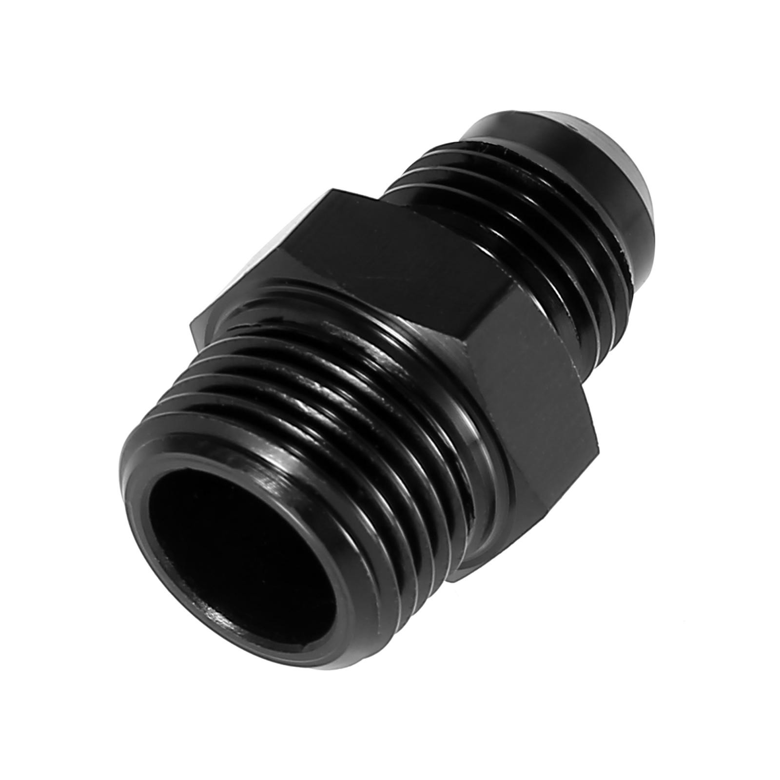 AN6 Male to 3/8″ NPT Male Car Glow Fitting Adapter Black