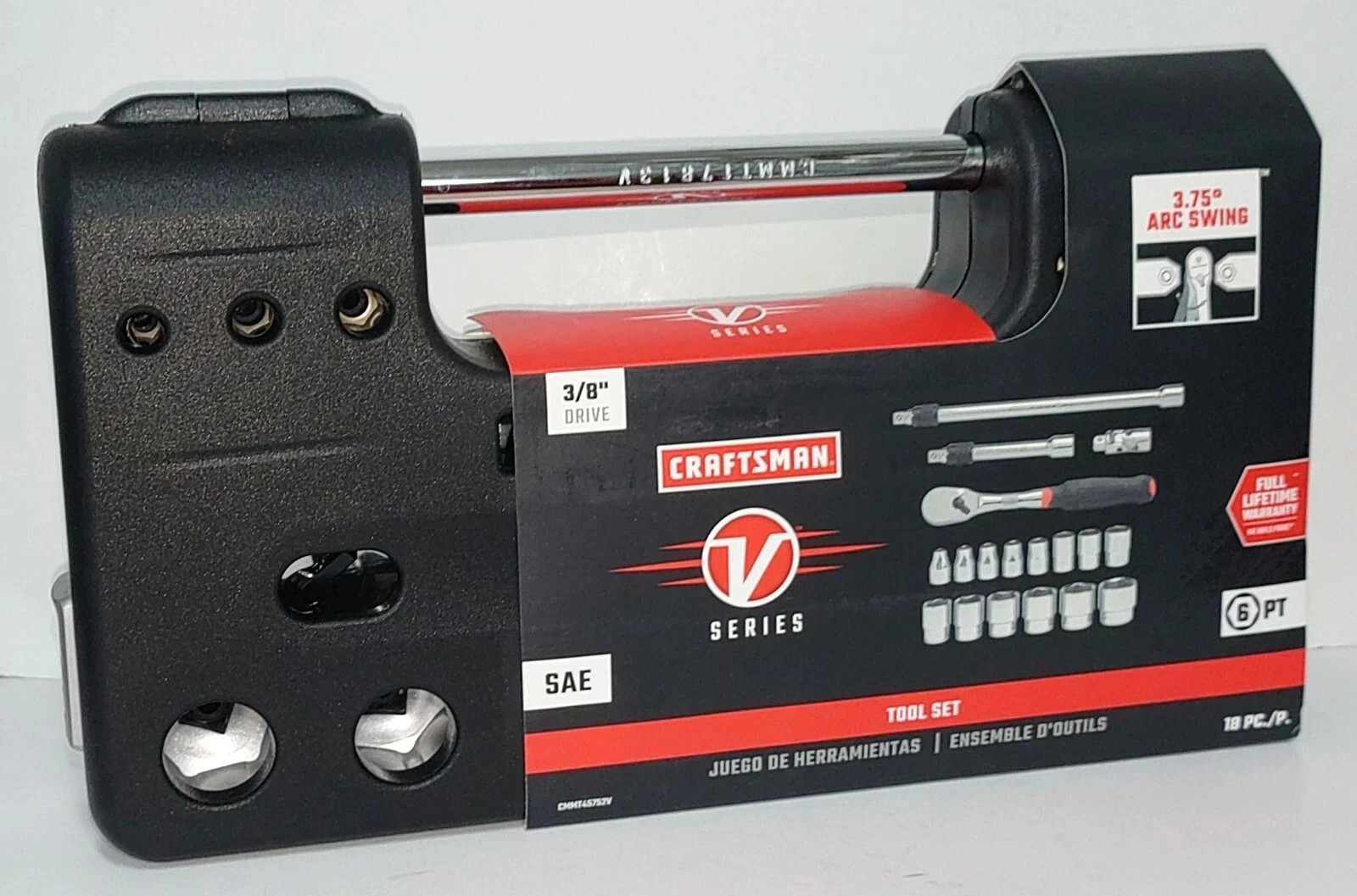 Craftsman V Series 3/8″ Drive SAE 6 Point 18 Piece Socket Set CMMT45752V