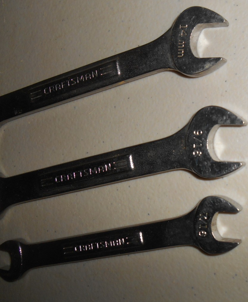 Lot of 9 Craftsman Wrenches VA – V – VV Series All Forged In USA