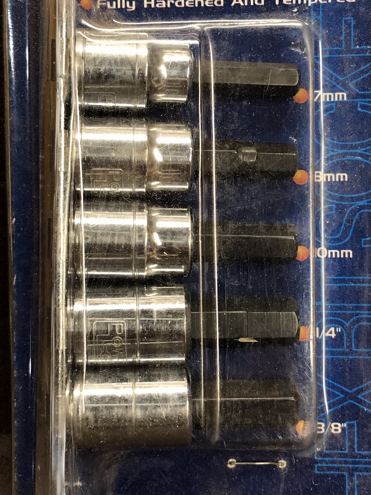Power ProCraft 5pc Metric/SAE Hex Bit Socket Set 3/8″ Drive New Old Stock