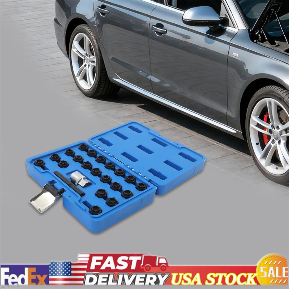 22pc Audi Wheel Locking Key Locking Wheel Bolt Nut Removal Set Master Key Kits