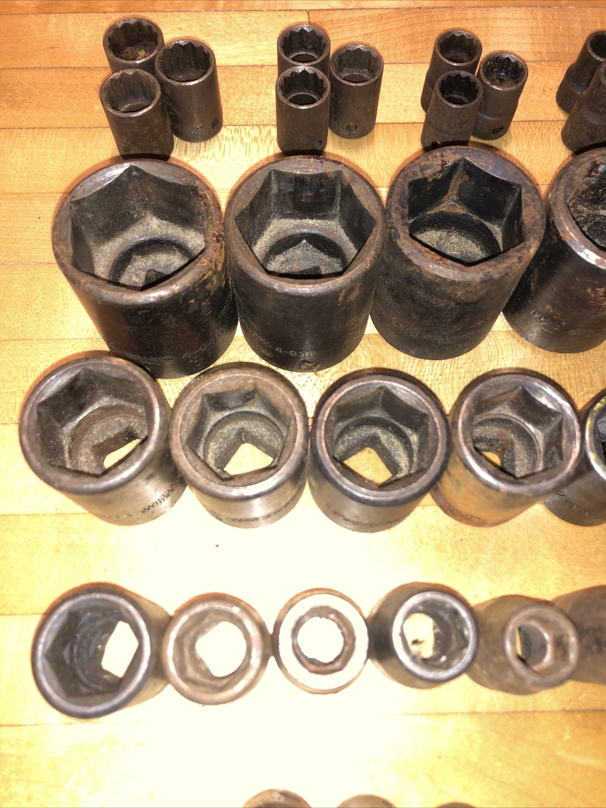 VTG 55pc Williams Vulcan 1/2” Impact 3/8” Socket Lot SAE Swivel Adapter 1/2 3/4