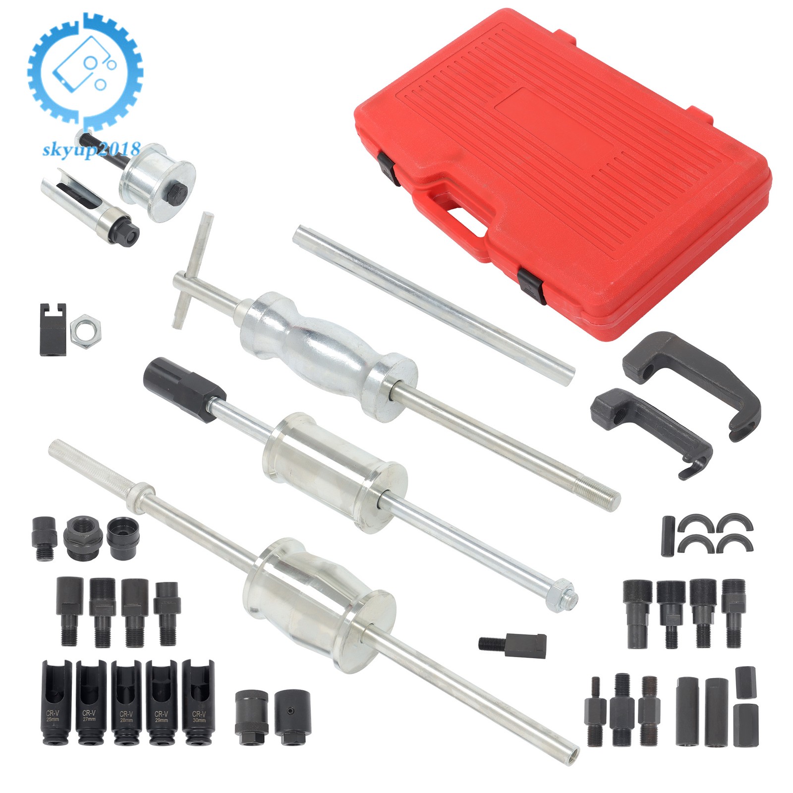40Pc Diesel Common Rail Injector Puller Set Remover Master Injection Tool Kit
