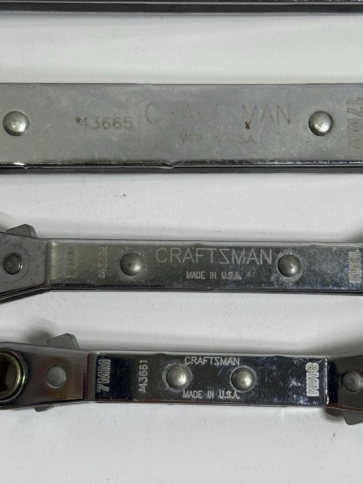 Craftsman Metric 12 Point 21/19mm & 17/15mm & 6 Point 10/9mm & 8/7mm Ratcheting