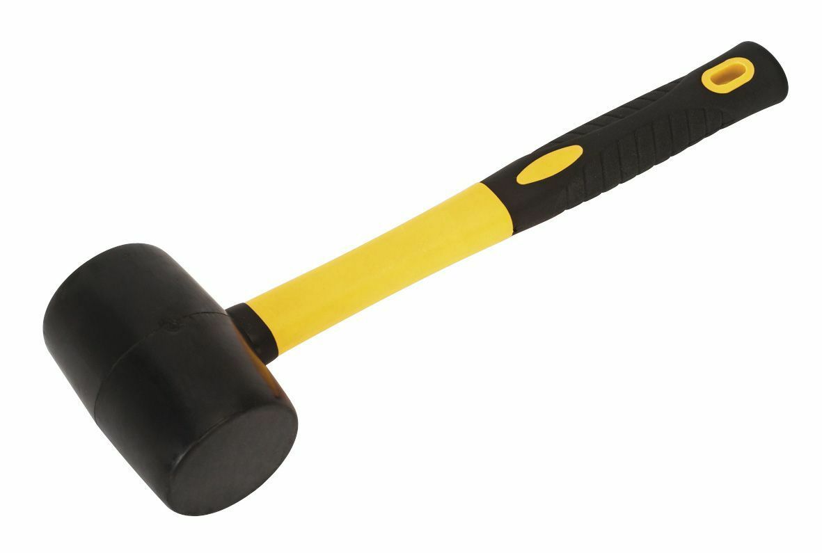 Sealey RMB100 Rubber Mallet 1lb with Fibreglass Shaft