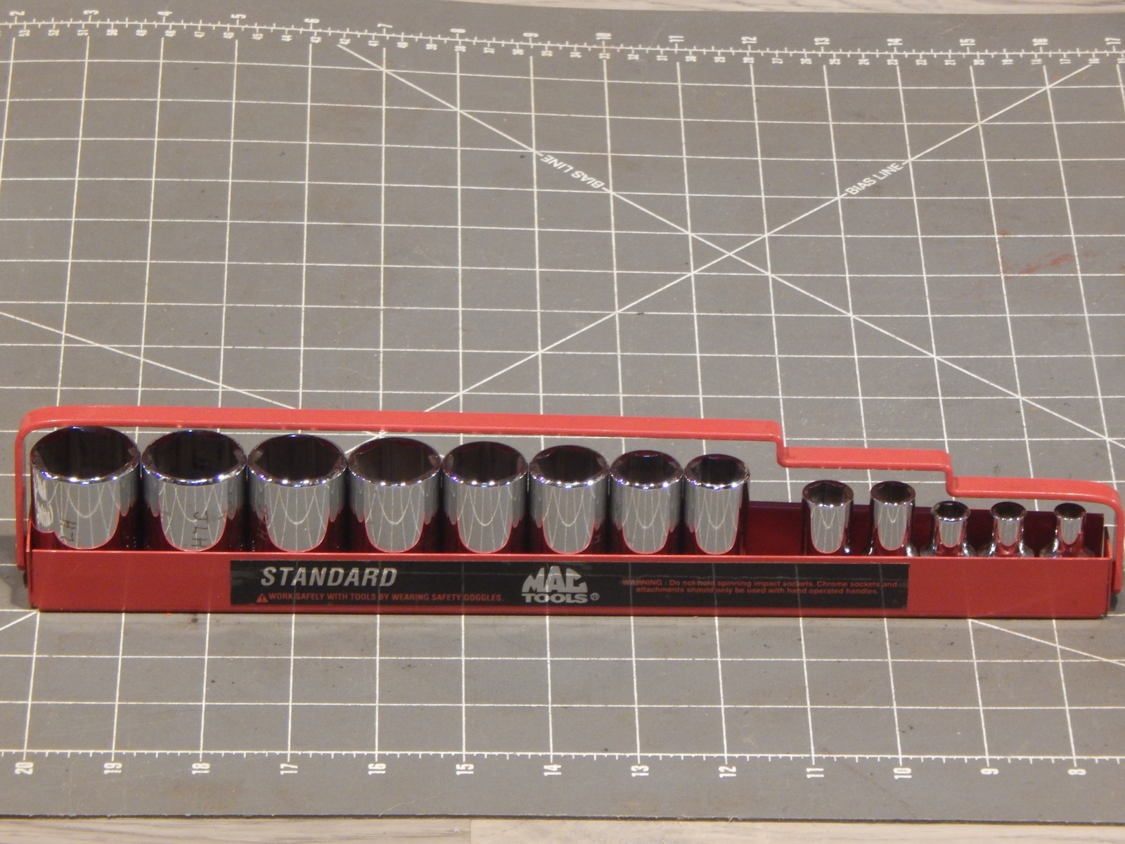 Mac 14Pc MINUS 1/2 3/8 Drive SAE Mid Semi Deep Intermediate Socket Set 1/4 1″ Dr