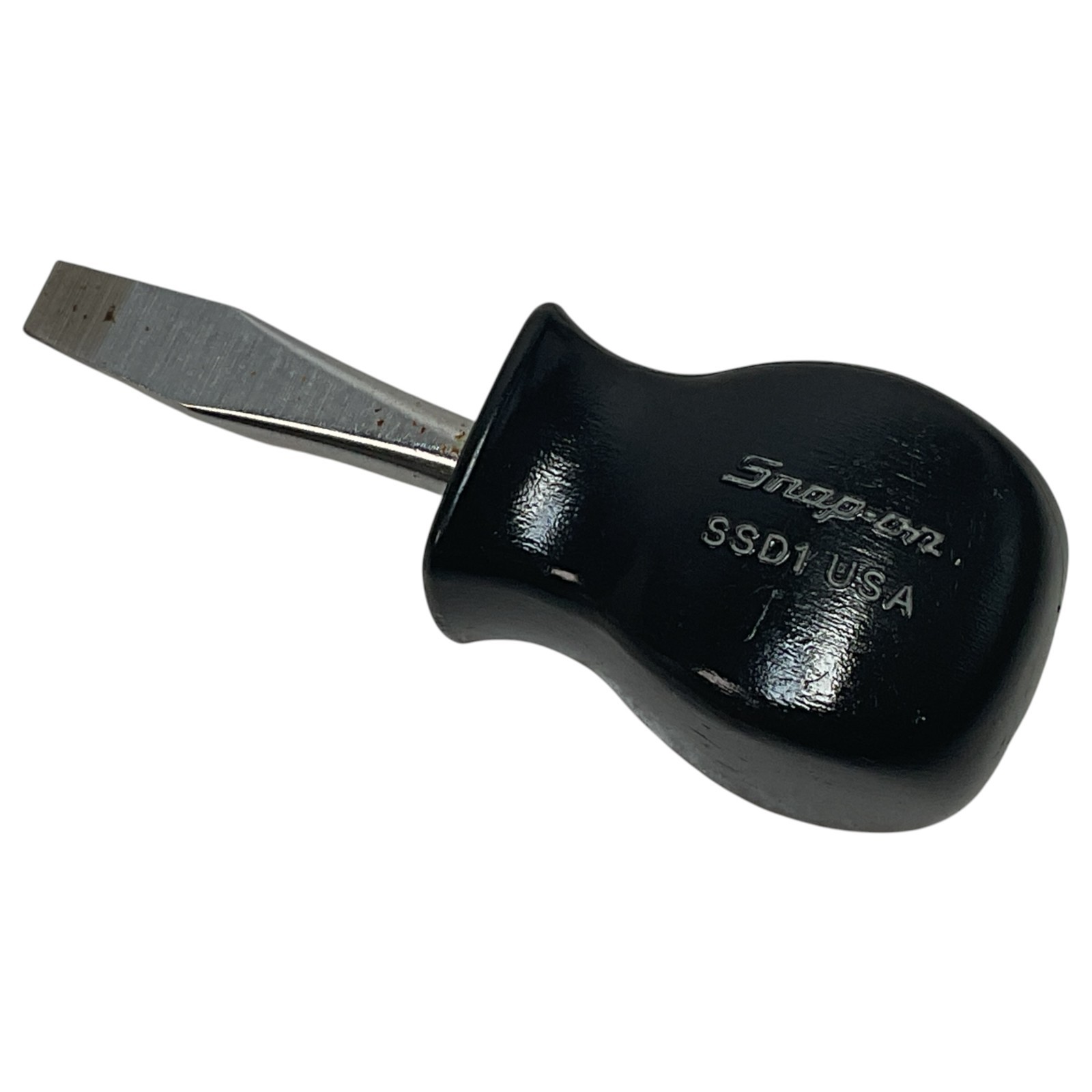 Snap-on SSD1 Stubby Slotted Flathead Screwdriver Black Handle USA Tool