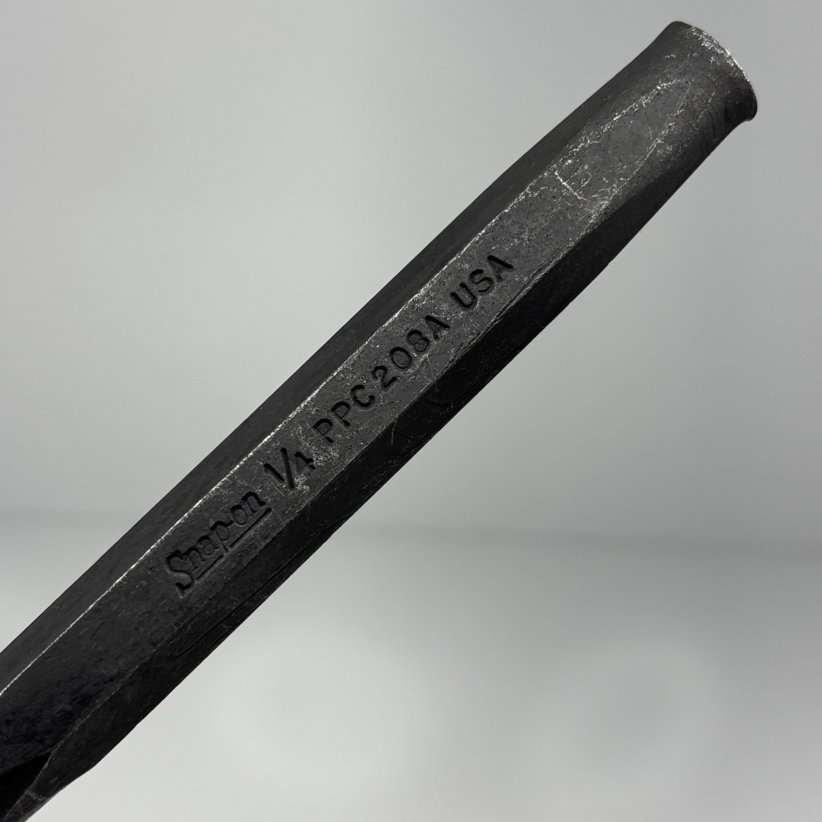 Mint Snap On Tools PPC208A 1/4 Point Black Oxide 6-1/4” Starter Punch USA 1977