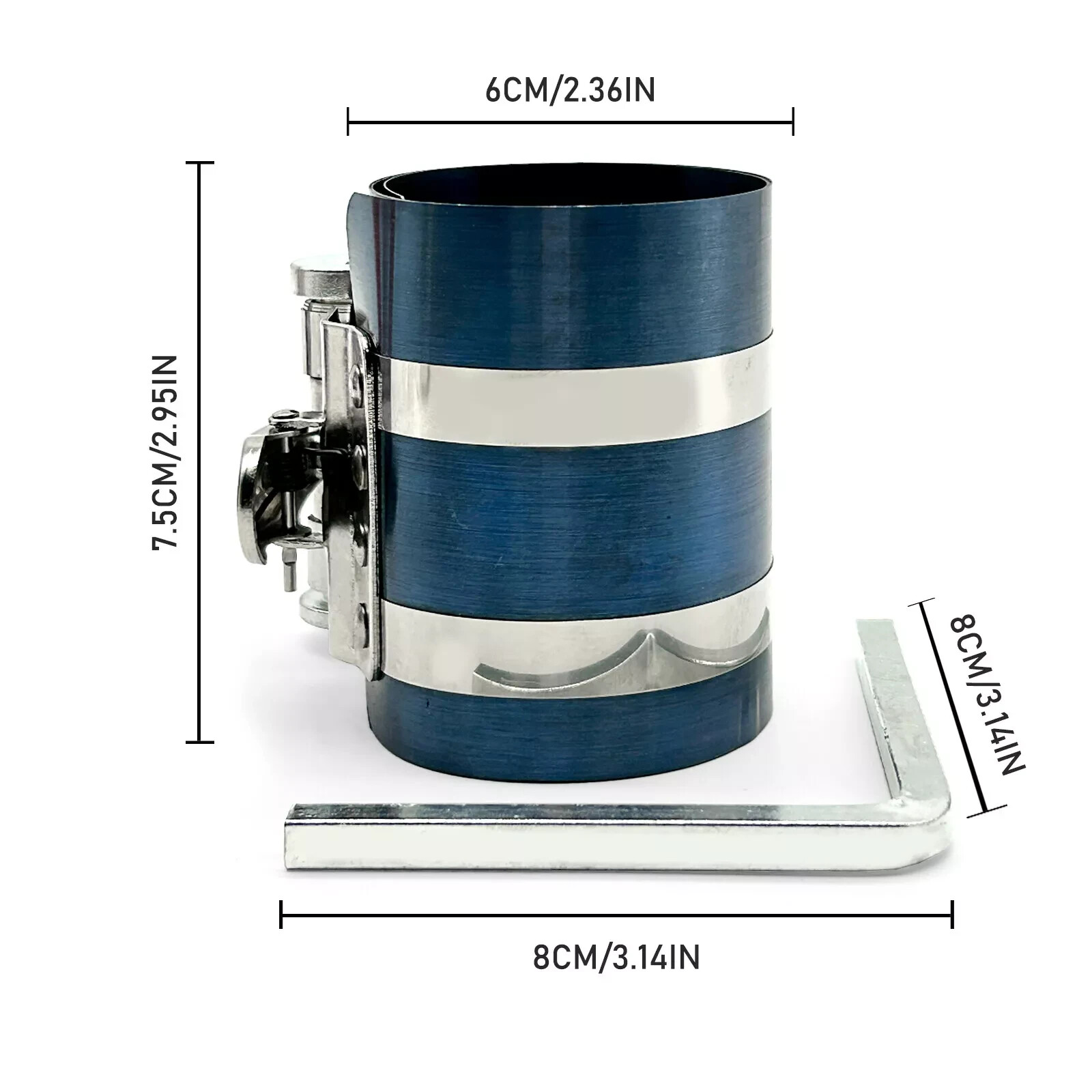 Quick Release Engine Piston Ring Compressor Tool Ratchet Type Clamp 53 – 175mm