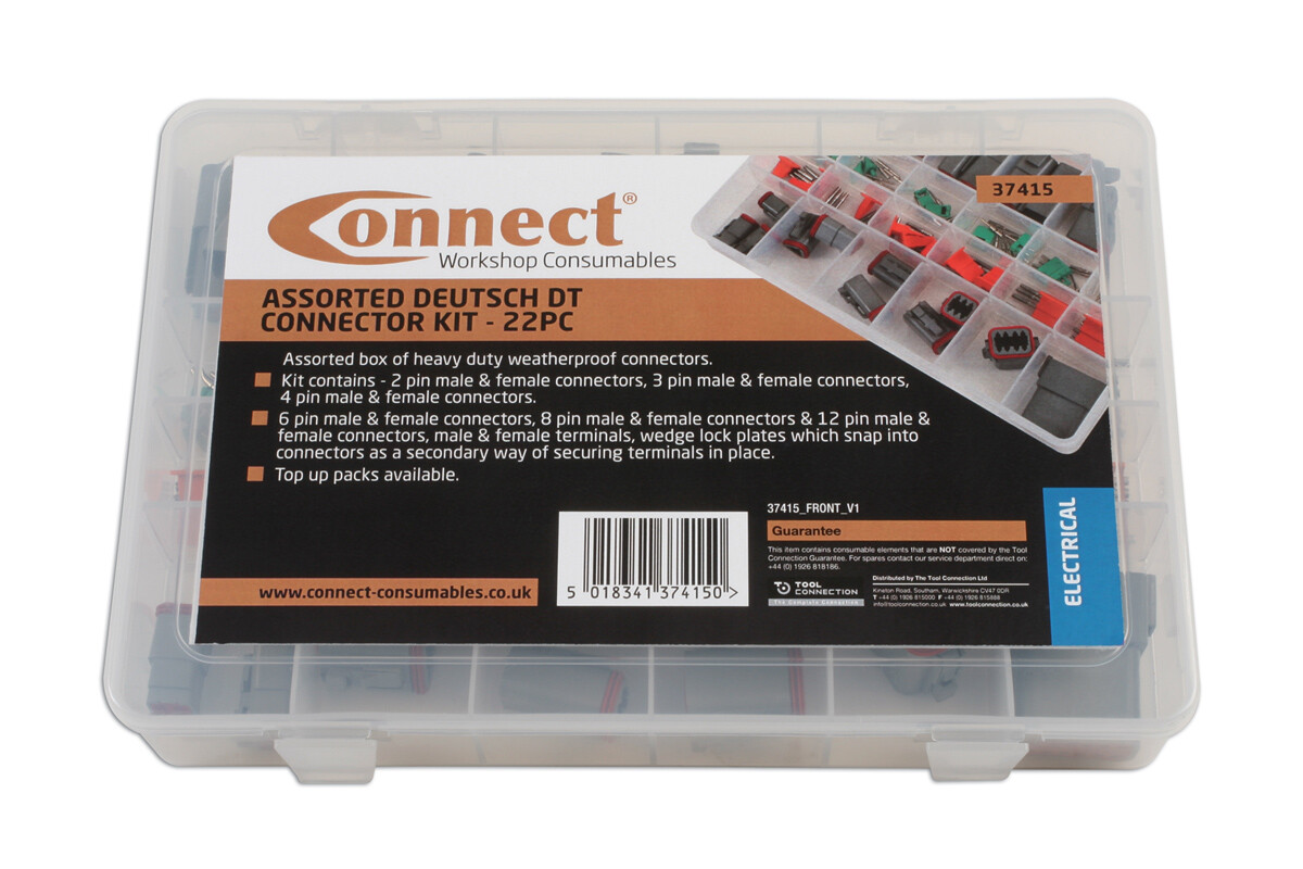 Connect 37415 22 Piece Assorted Deutsche DT Connector Kit