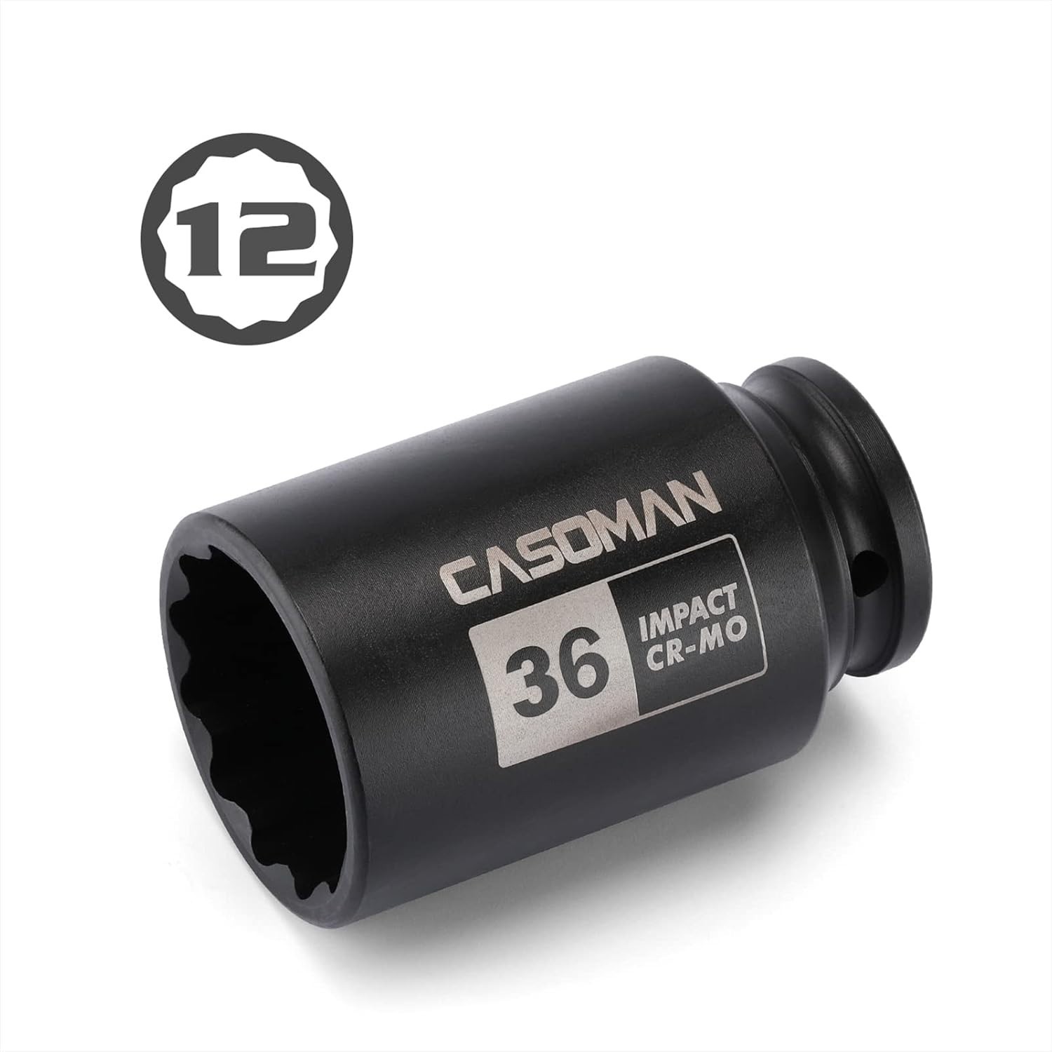 Durable 1/2″ Drive 36mm 12PT Axle Nut Socket – Corrosion-Resistant Finish