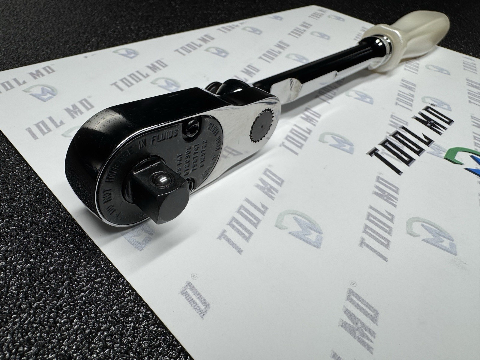 Snap-on Tools PEARL WHITE 3/8″ Drive Hard Grip Multi-Position Ratchet FHD80MP