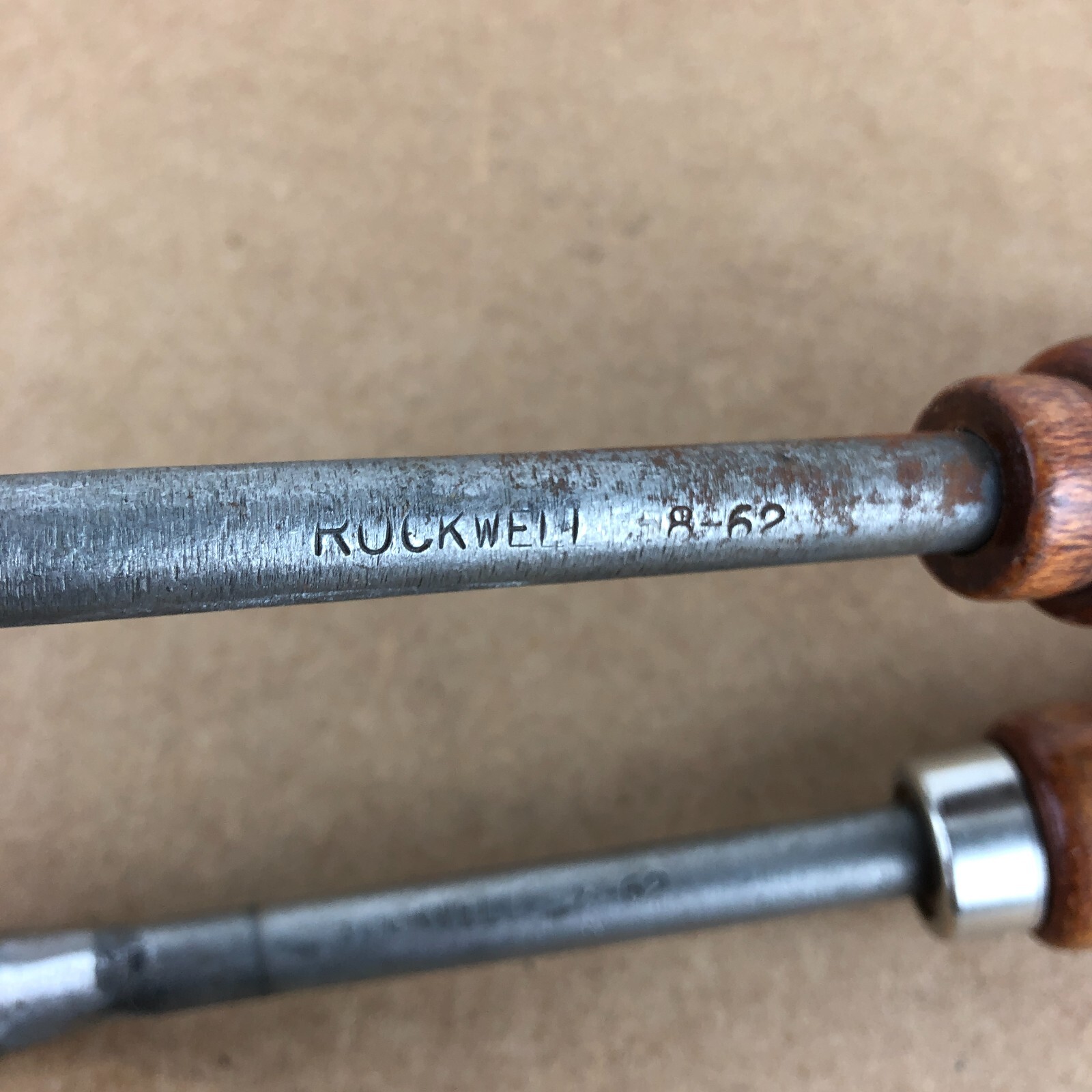 Rockwell Bearing Scrapers Polished Curved Blade ( Pair ) USA 58-62 & No. 77