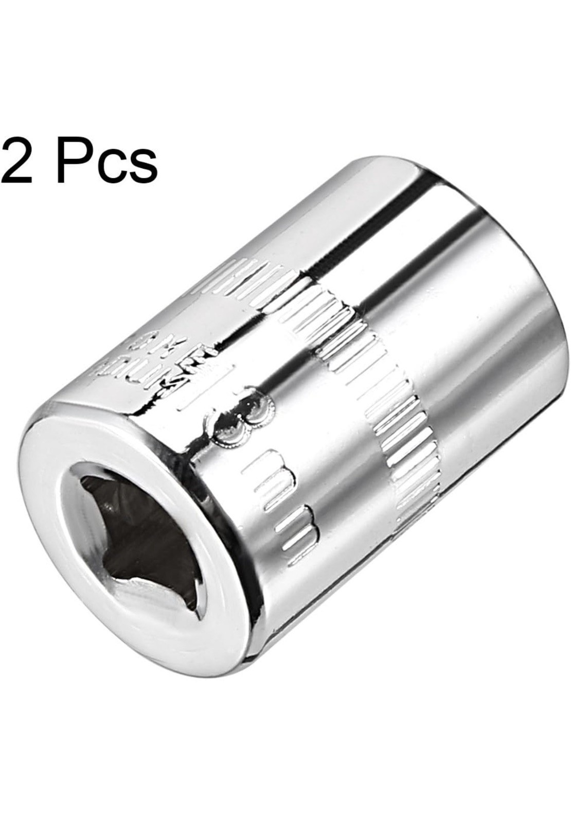 2pcs 1/4-Inch Drive 13mm 6-Point Shallow Socket Metric Cr-V