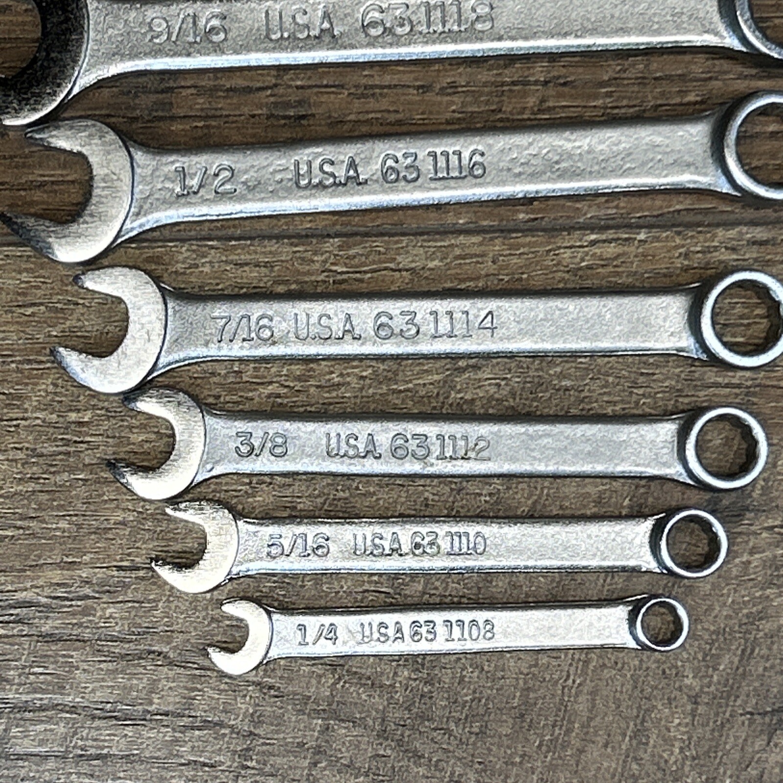 Vintage Easco 9 Piece Wrench Set Combination 3/4 to 1/4 » USA Made