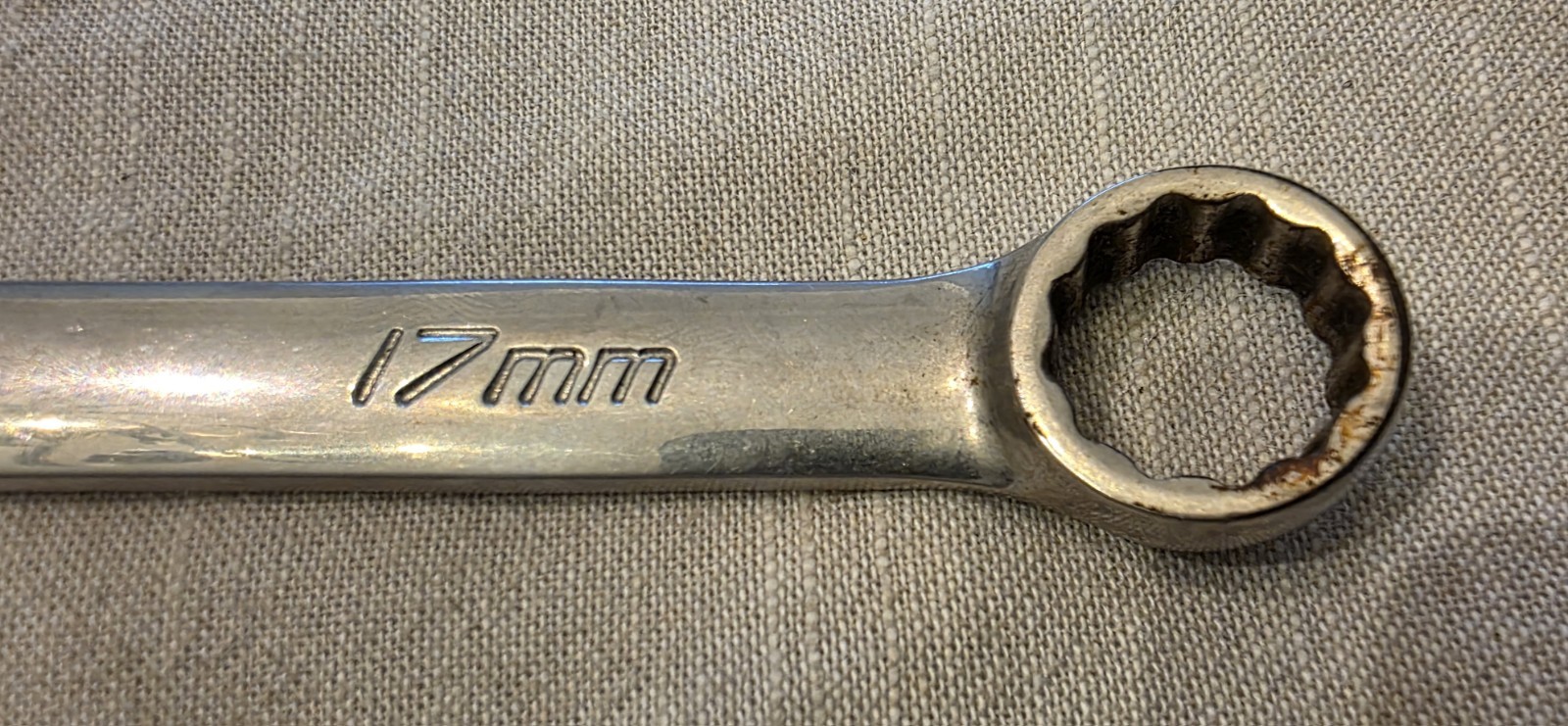 Snap-On OEXM170B 17mm 12 Point chrome Metric Combination Wrench Snap On box end