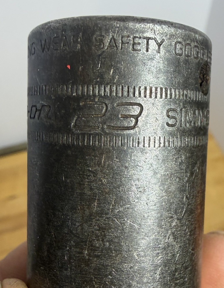 Snap-on Tools SIMM230 23mm 1/2″ Drive Metric DEEP 6-Point Impact Socket USA